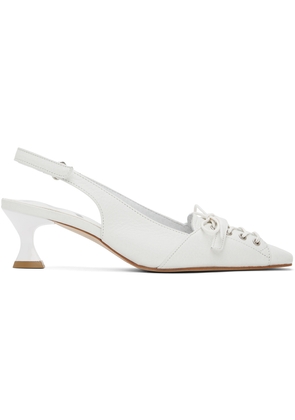 OPEN YY White Lace-Up Pointy Heels