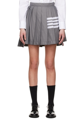 Thom Browne Grey 4-Bar Mini Skirt