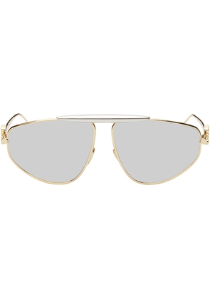 LOEWE Gold & Silver Spoiler New Aviator Sunglasses