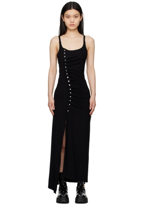 Rabanne Black Gathered Maxi Dress