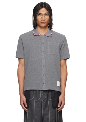 Thom Browne Gray Textured Polo