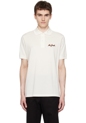 Paul Smith Off-White Embroidered Polo