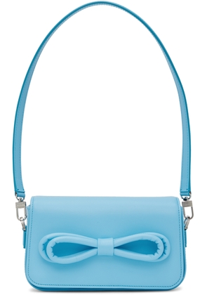 MACH & MACH Blue Puffed Bow Shoulder Bag