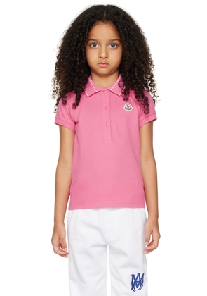 Moncler Enfant Kids Pink Jacquard Polo