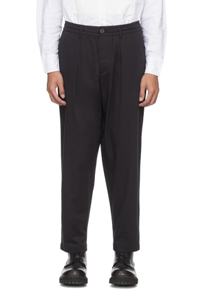 Universal Works Black Pleated Trousers