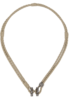 Versace Taupe Medusa Necklace