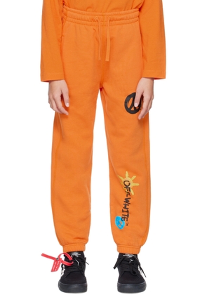 Off-White Kids Orange Sun & Peace Lounge Pants