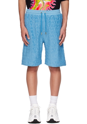 Versace Blue Allover Shorts