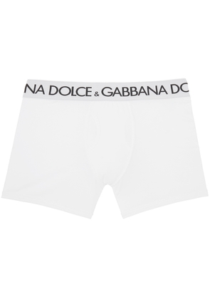 Dolce & Gabbana White Long-Leg Boxers