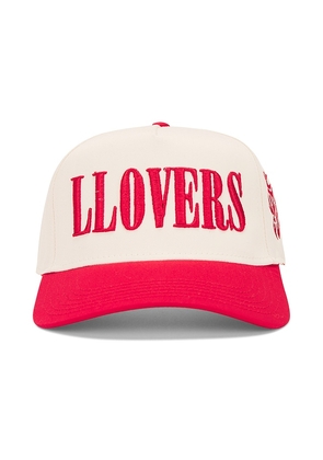 LLOVESICK Llovers Snapback Cap in Cream.