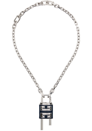Givenchy Silver Small Lock Necklace