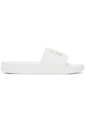 Dolce & Gabbana White Cutout Slides