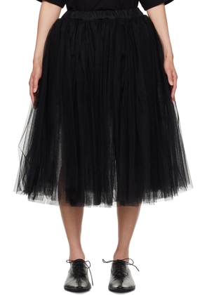 Black Comme des Garçons Black Layered Midi Skirt