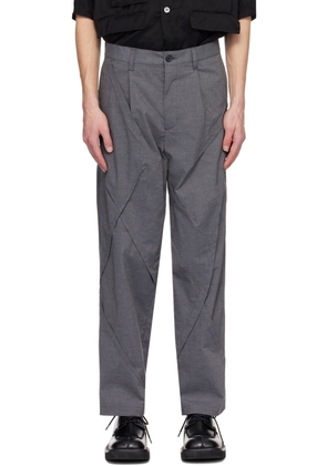 UNDERCOVER Gray Paneled Trousers