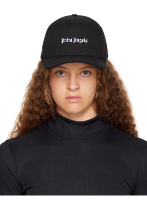 Palm Angels Black Embroidered Cap