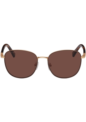 BY FAR Gold-Tone Gibson Sunglasses
