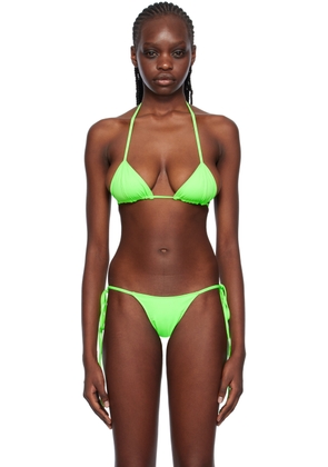 Frankies Bikinis Green Coastal Micro Bikini Top