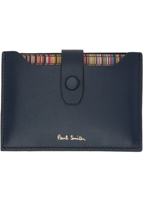 Paul Smith Blue Signature Stripe Pull-Out Card Holder
