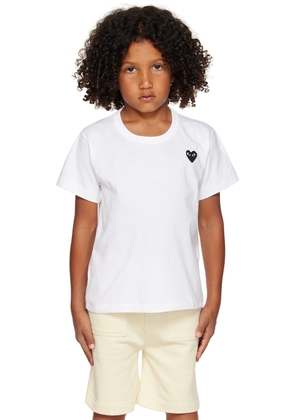 COMME des GARÇONS PLAY Kids White Heart Patch T-Shirt