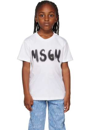 MSGM Kids Kids White Printed T-Shirt