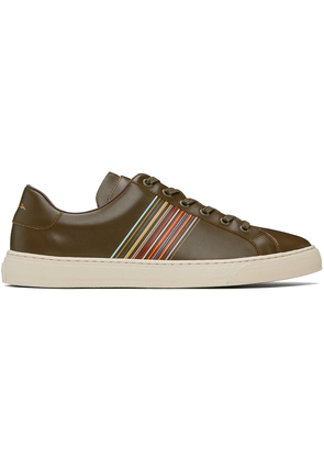 Paul Smith Brown Leather Hansen Sneakers
