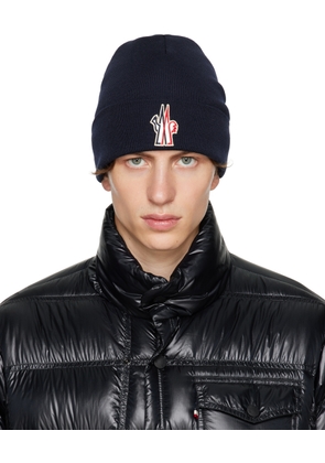 Moncler Grenoble Navy Patch Beanie