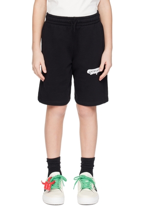 Off-White Kids Black Paint Shorts