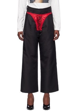 VAQUERA Black & Red Underwear Trousers