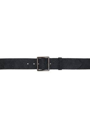 RRL Black Distressed Leather Belt