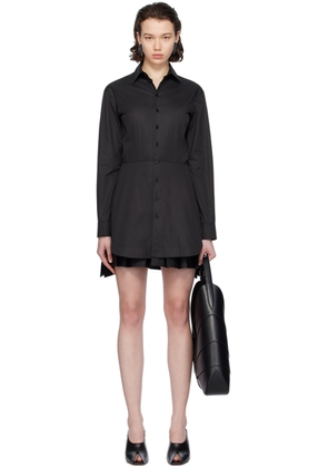 ALAÏA Black Shirt-Style Minidress