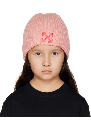 Off-White Kids Pink Arrow Beanie