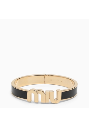 Miu Miu Black/gold Rigid Bracelet