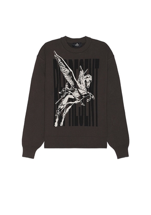 REPRESENT Spirits Mascot Sweater in Charcoal. Size M, S, XL/1X.