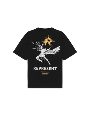 REPRESENT Icarus T-Shirt in Black. Size M, S, XL/1X.
