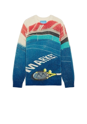 Market Caja Magica Sweater in Blue. Size M, S, XL/1X.