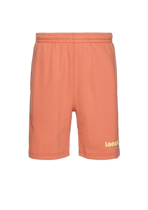 Lacoste Adjustable Sweat Short in Coral. Size 4, 5, 6.