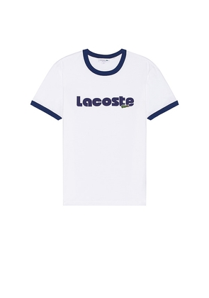 Lacoste Regular Fit Tee in Navy. Size 4, 5, 6.
