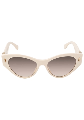 Fendi Light Brown Cat Eye Ladies Sunglasses FE40035I 25F 55