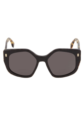 Fendi Smoke Geometric Ladies Sunglasses FE40017I 01A 55