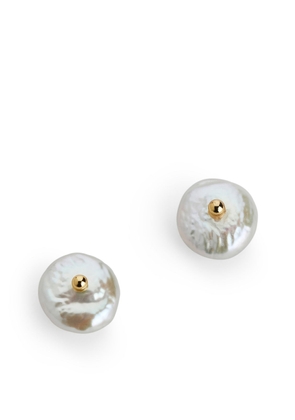 Freshwater Pearl Stud Earrings - White