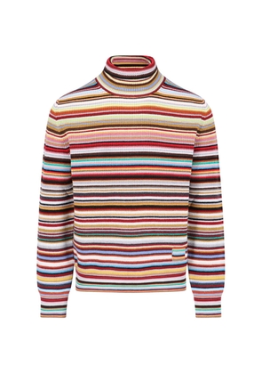 Paul Smith Striped Wool Turtleneck Sweater