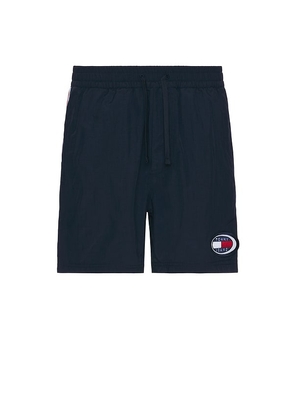 Tommy Jeans Archive Beach Short in Navy. Size M, S, XL/1X.