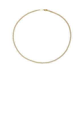 Vitaly Cuban Necklace in Metallic Gold. Size 22in.