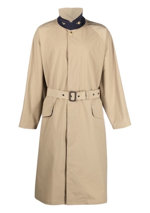 Mackintosh single-breasted belted midi coat - Neutrals