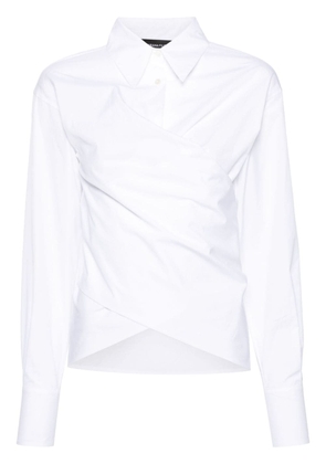 Fabiana Filippi tied cropped shirt - White
