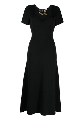 Rachel Gilbert Paloma embellished flared dress - Black