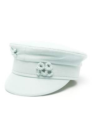 Ruslan Baginskiy Monogram linen baker boy hat - Green