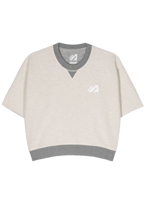 Autry French-terry short-sleeve sweatshirt - Neutrals