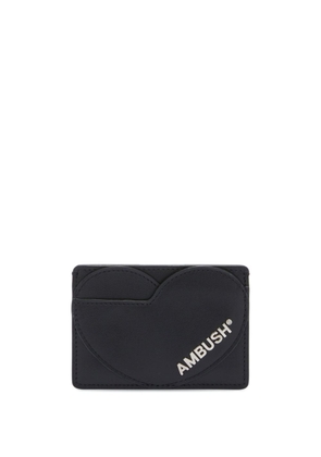 AMBUSH Heart leather card holder - Black