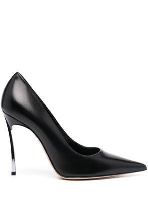 Casadei sculpted-heel 110mm leather pumps - Black